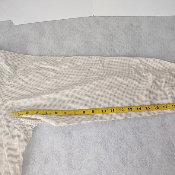 Sam Surin Gold/White Checked 8 Button Dress Shirt (See photo's for approx meas) - Picture 7 of 10